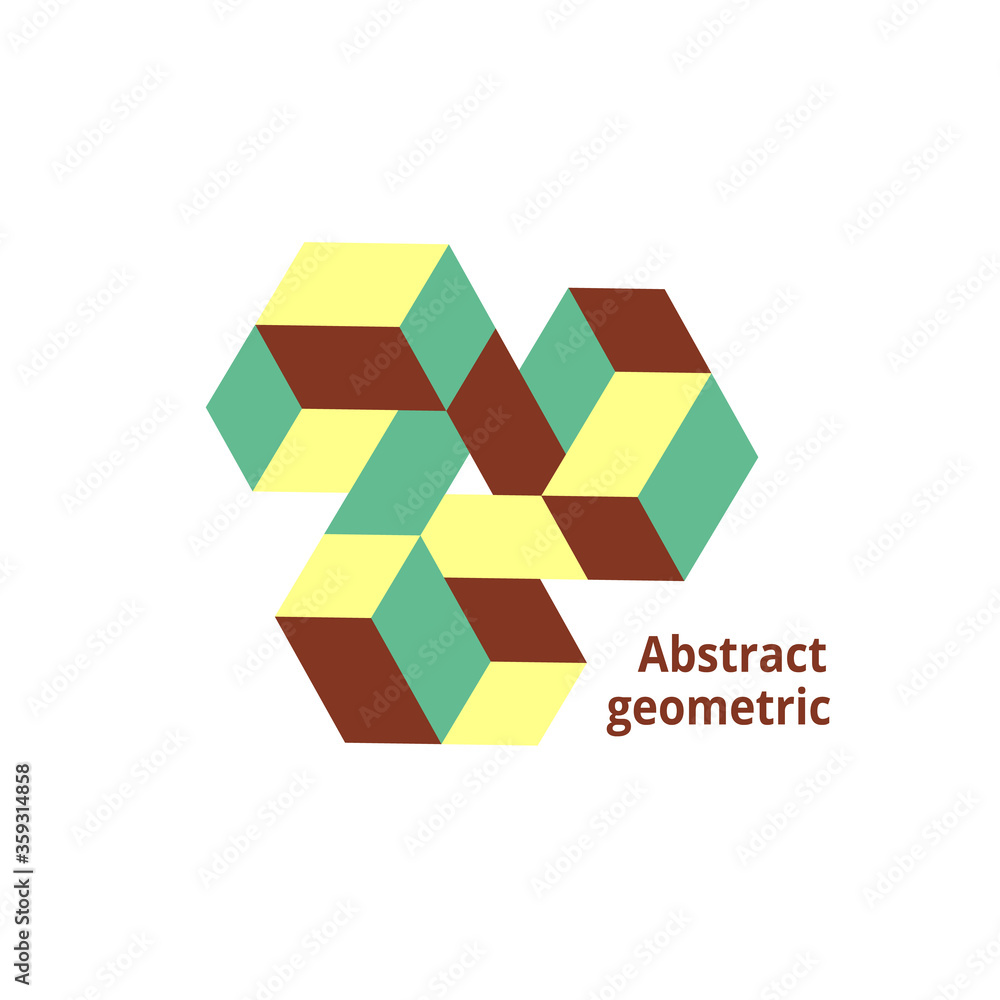 abstract geometric logo on a white background abstract geometric logo on a white background