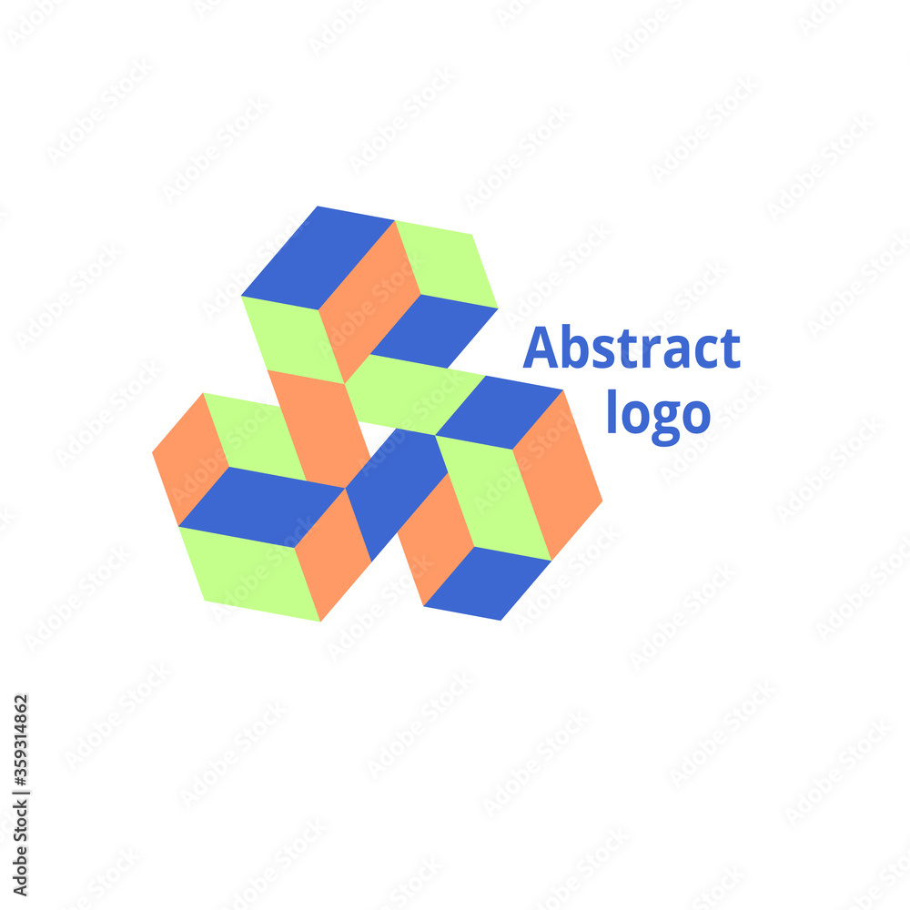 abstract geometric logo on a white background abstract geometric logo on a white background