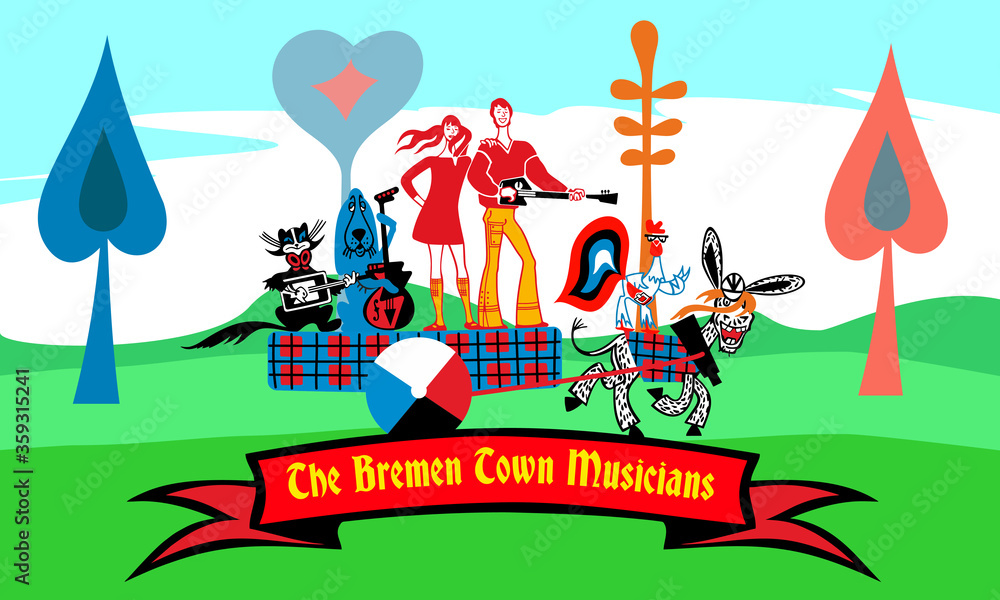 The Bremen Town Musicians. Troubadour and his friends. The king and the princess