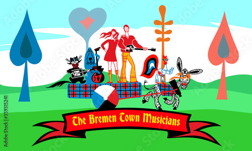 The Bremen Town Musicians. Troubadour and his friends. The king and the princess