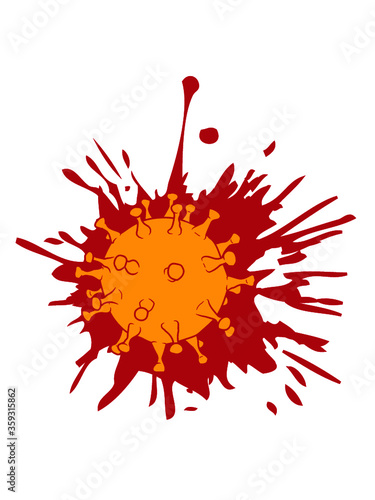Blut Tropfen Virus Corona Bakterie Erreger
