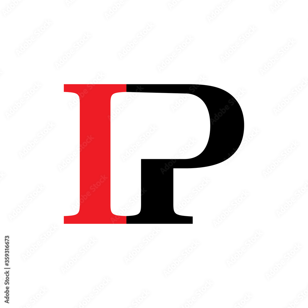 IP letter logo design vector IP letter logo design vector