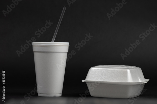 styrofoam disposable food containers for beverage and food