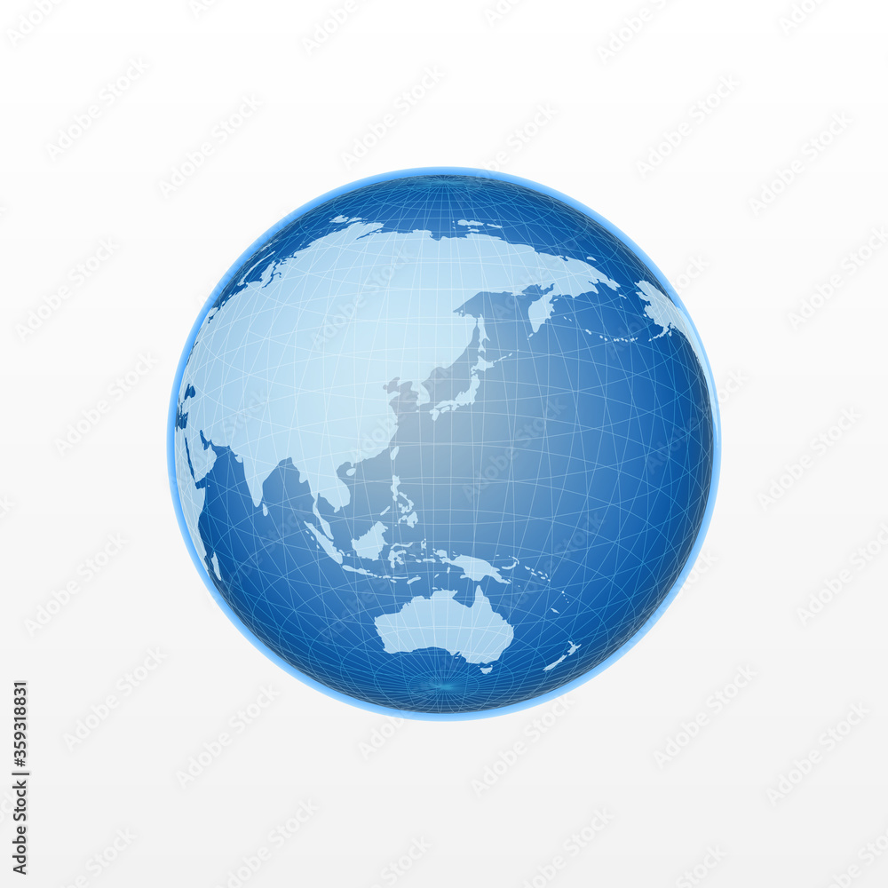 Realistic globe shape Realistic globe shape