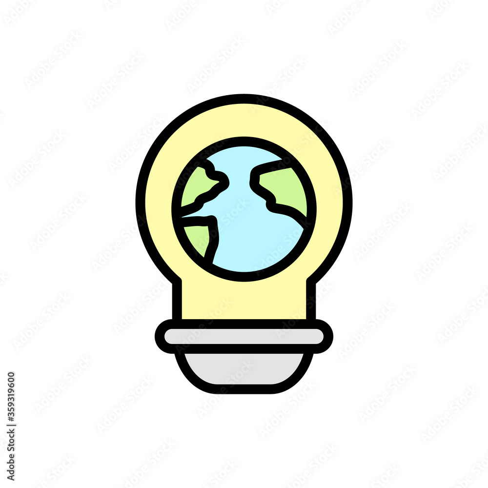 Earth, light bulb icon. Simple color with outline vector elements of mother earth day icons for ui and ux, website or mobile application Earth, light bulb icon. Simple color with outline vector elements of mother earth day icons for ui and ux, website or mobile application