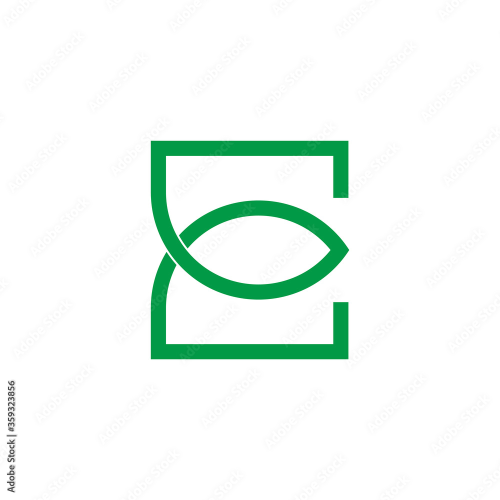 letter e abstract leaf line geometric design vector letter e abstract leaf line geometric design vector
