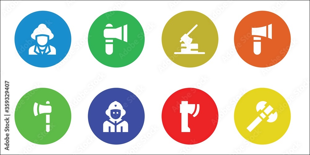 Modern Simple Set of hatchet Vector filled Icons Modern Simple Set of hatchet Vector filled Icons