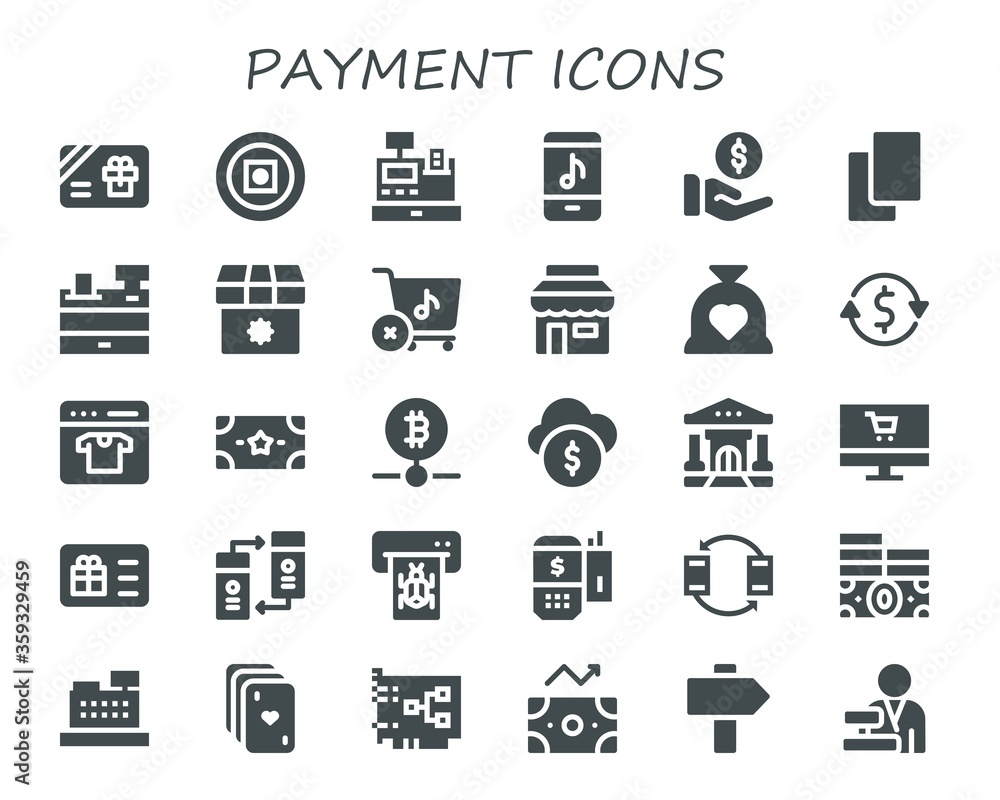 payment icon set