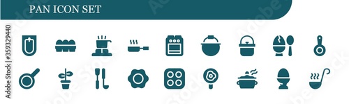 Modern Simple Set of pan Vector filled Icons