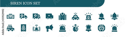 siren icon set