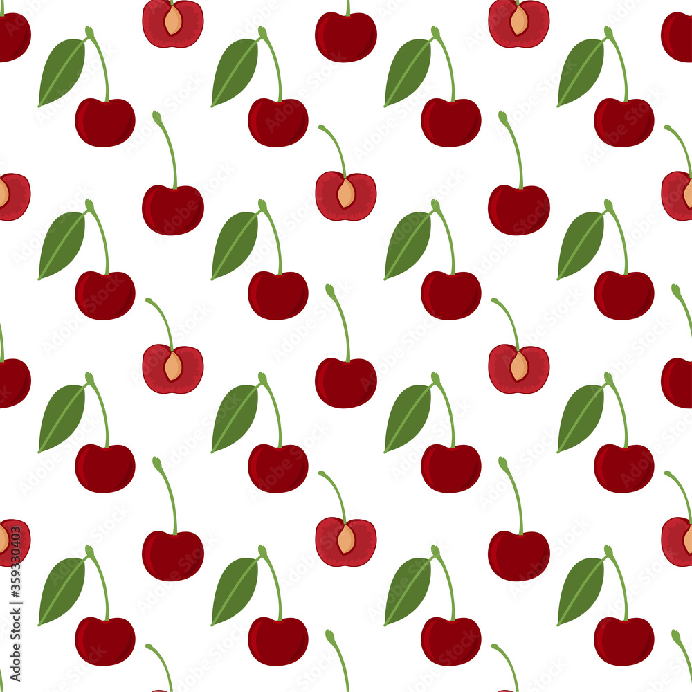 Cherry. Seamless Vector Patterns Cherry. Seamless Vector Patterns