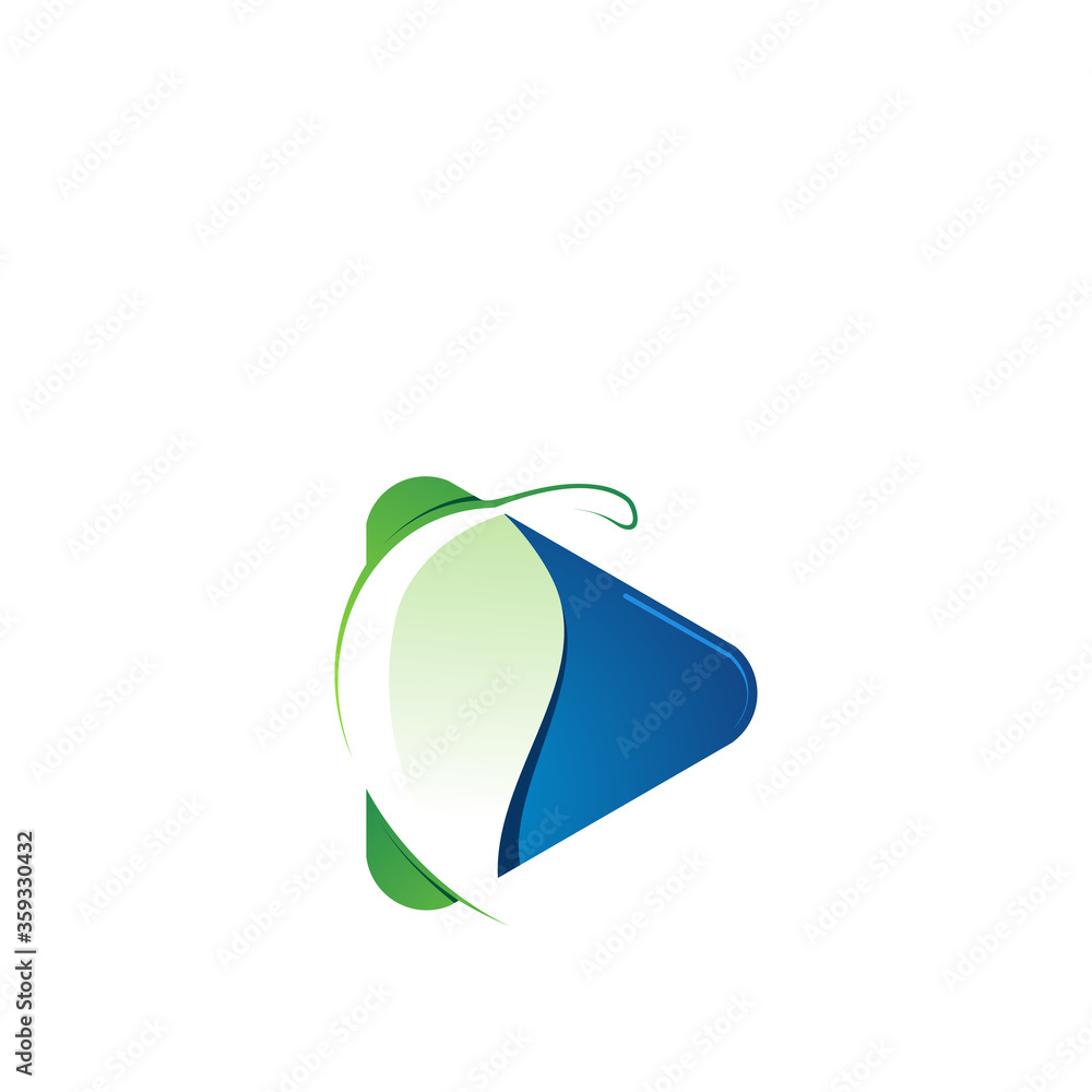 Natural media logo design template Natural media logo design template