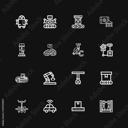 Editable 16 automation icons for web and mobile
