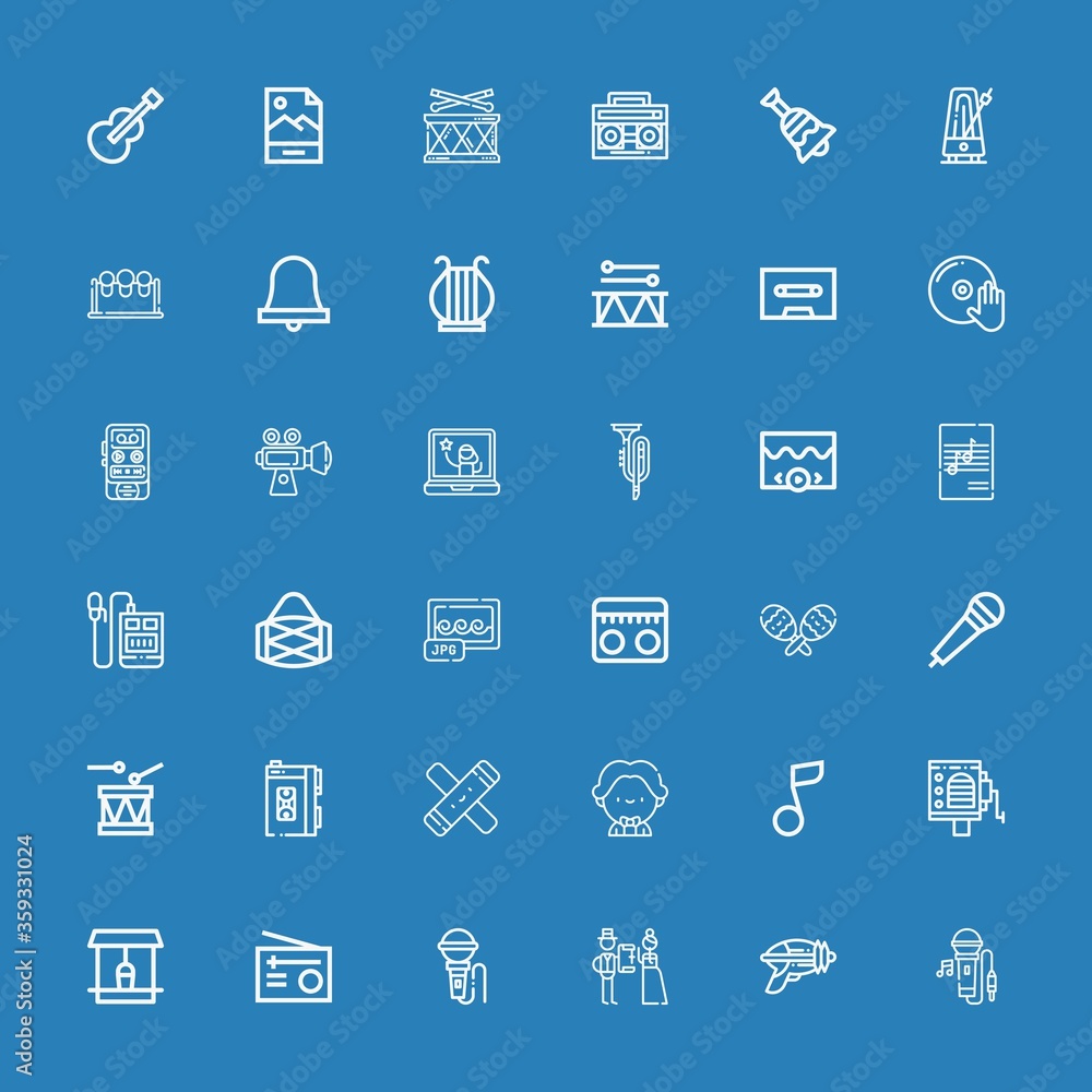Editable 36 music icons for web and mobile Editable 36 music icons for web and mobile