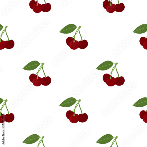 Cherry. Seamless Vector Patterns