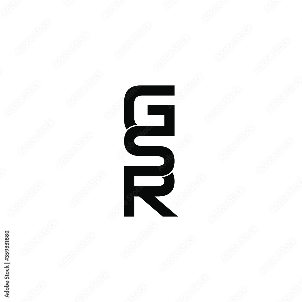 gsr letter original monogram logo design gsr letter original monogram logo design