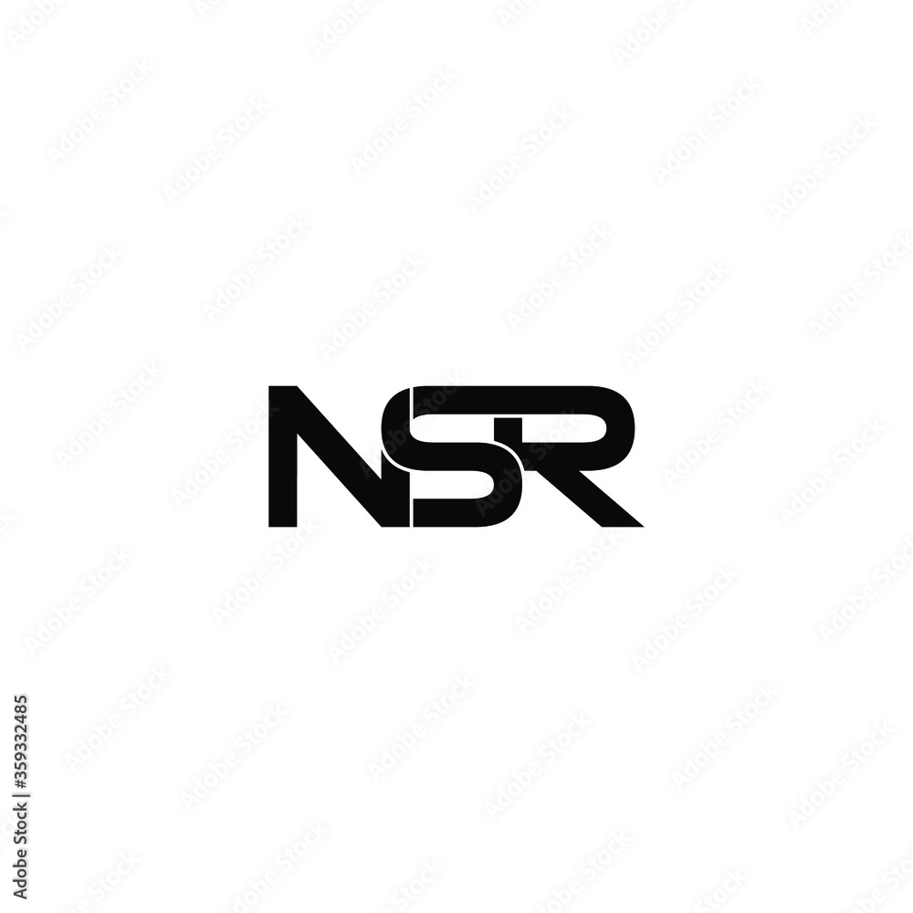 nsr letter original monogram logo design nsr letter original monogram logo design