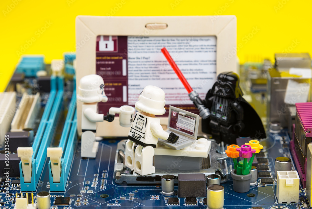 Lego Ransomware Nonthaburi, Thailand - June, 03, 2017 : Lego star wars stormtrooper ...