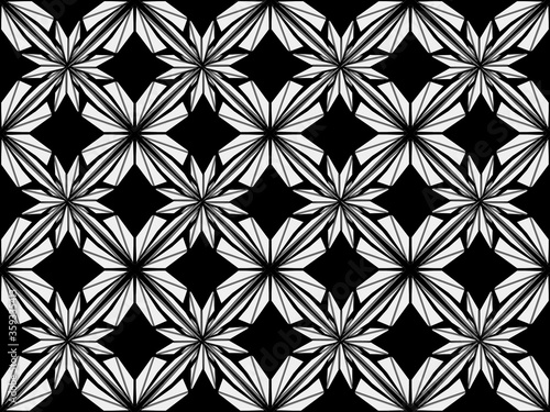 Seamless pattern design with floral background elements, beautiful ornaments, black, white, orange, pink, red, green, yellow, blue, gray, purple