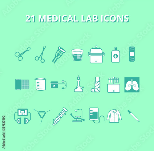 21 Medical Lab Icons Pack