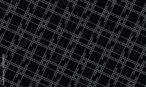 Black & White Seamless Geometric Pattern with Squares - Fabric - Wallpaper - Background