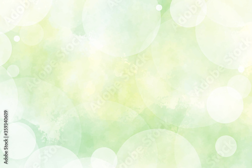yellow and green watercolor with blurred bokeh background  for spring