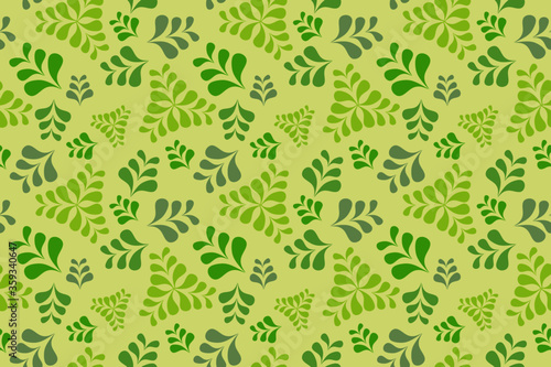 seamless pattern of leaves, background, pastel colours, vector illustration.