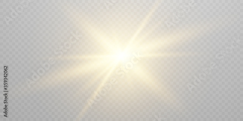 light effect Glowing. Isolated on black transparent background.