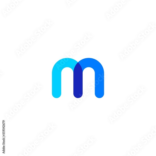 m letter logo vector icon illustration