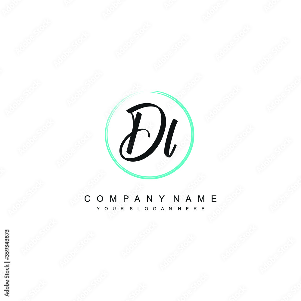 DL initials signature logo. Handwriting logo vector templates. Hand drawn Calligraphy lettering Vector illustration.