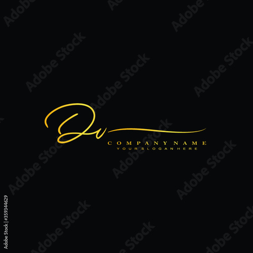 Canvastavla DV initials signature logo
