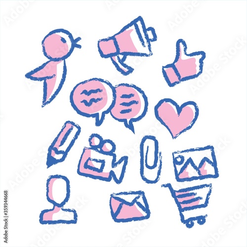 collection of social media icons