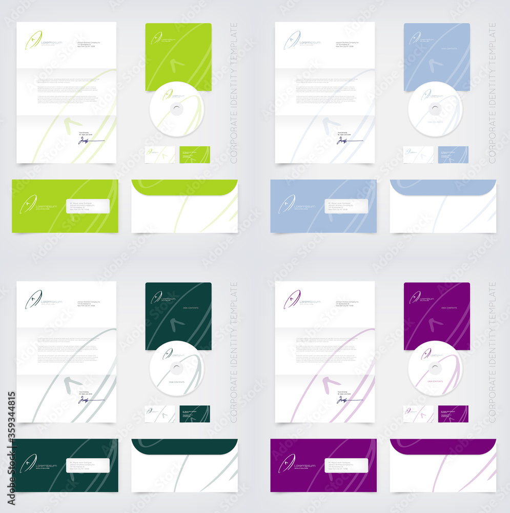 corporate identity templates collection vector, letterhead, envelope, business card, cd with telecommunication theme, satellite dish