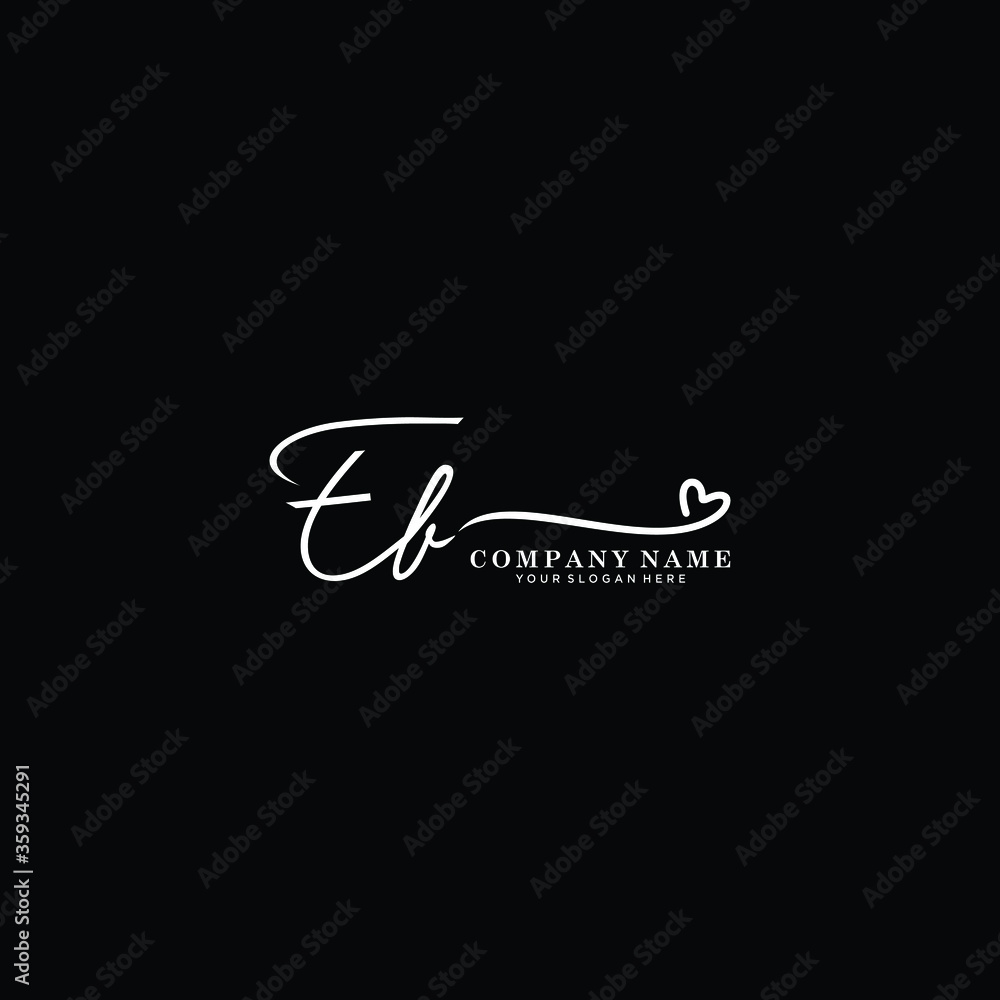 EB initials signature logo. Handwriting logo vector templates. Hand drawn Calligraphy lettering Vector illustration. EB initials signature logo. Handwriting logo vector templates. Hand drawn Calligraphy lettering Vector illustration.