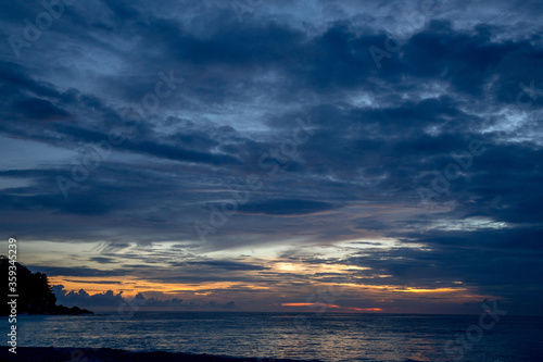 Sunset on the beach Karon  Thailand