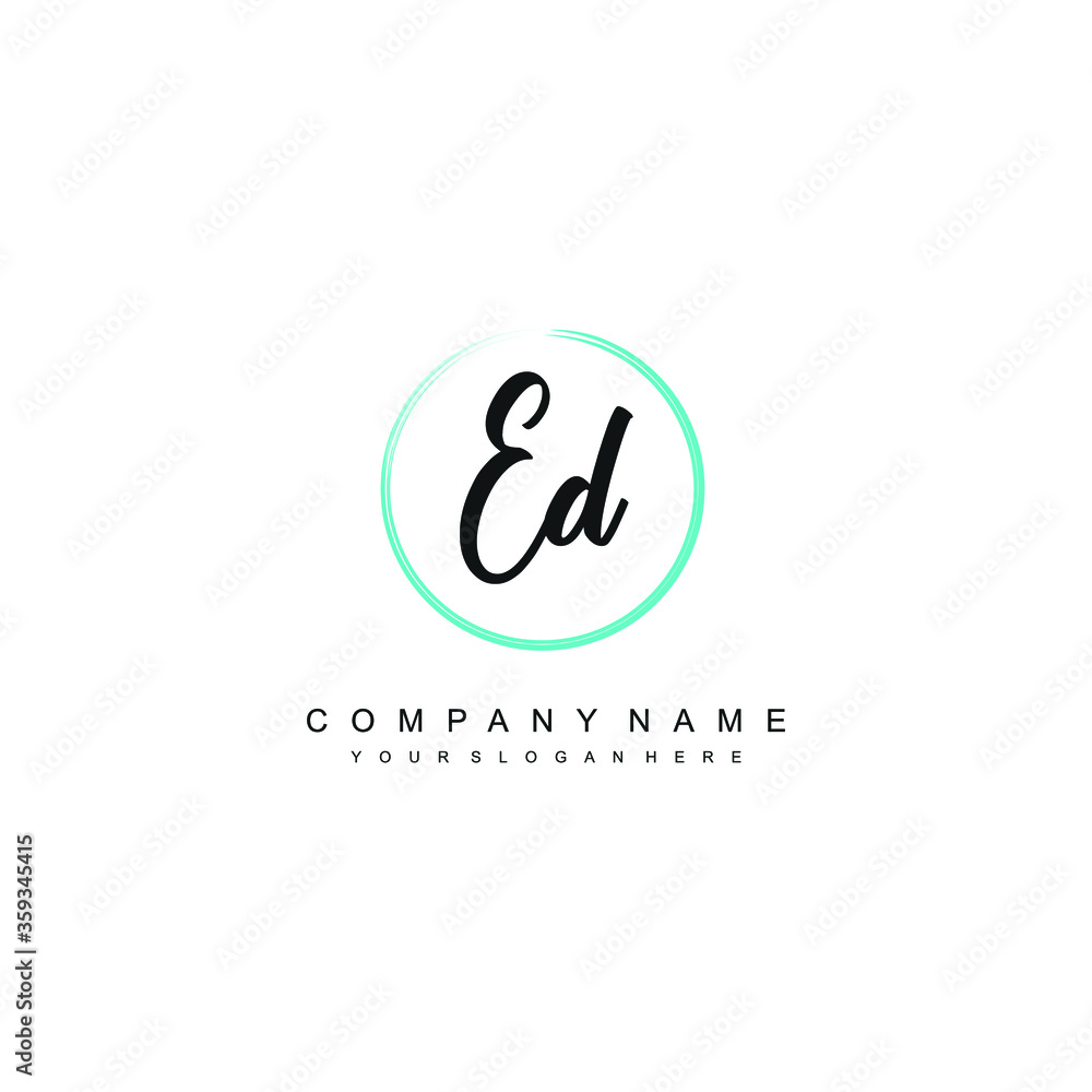 ED initials signature logo. Handwriting logo vector templates. Hand drawn Calligraphy lettering Vector illustration. ED initials signature logo. Handwriting logo vector templates. Hand drawn Calligraphy lettering Vector illustration.