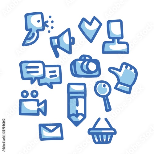 collection of social media icons