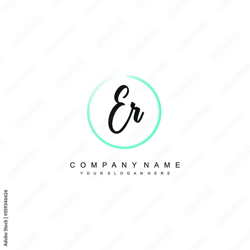 ER initials signature logo. Handwriting logo vector templates. Hand drawn Calligraphy lettering Vector illustration. ER initials signature logo. Handwriting logo vector templates. Hand drawn Calligraphy lettering Vector illustration.