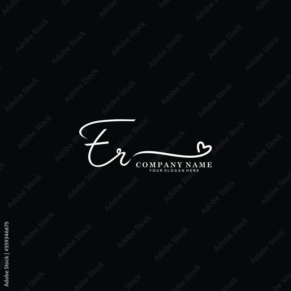 ER initials signature logo. Handwriting logo vector templates. Hand drawn Calligraphy lettering Vector illustration. ER initials signature logo. Handwriting logo vector templates. Hand drawn Calligraphy lettering Vector illustration.