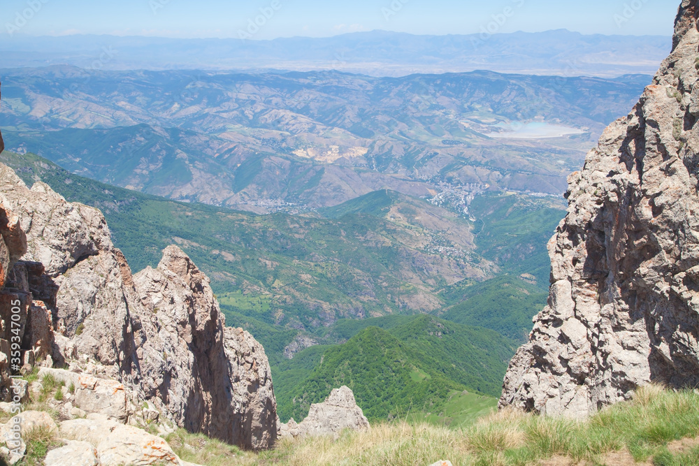 Fototapeta premium Cliff in nature. Armenia. Summer time