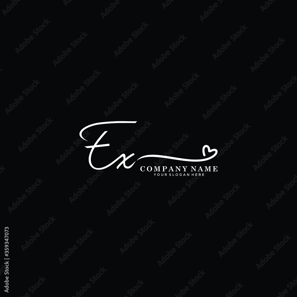 EX initials signature logo. Handwriting logo vector templates. Hand drawn Calligraphy lettering Vector illustration. EX initials signature logo. Handwriting logo vector templates. Hand drawn Calligraphy lettering Vector illustration.