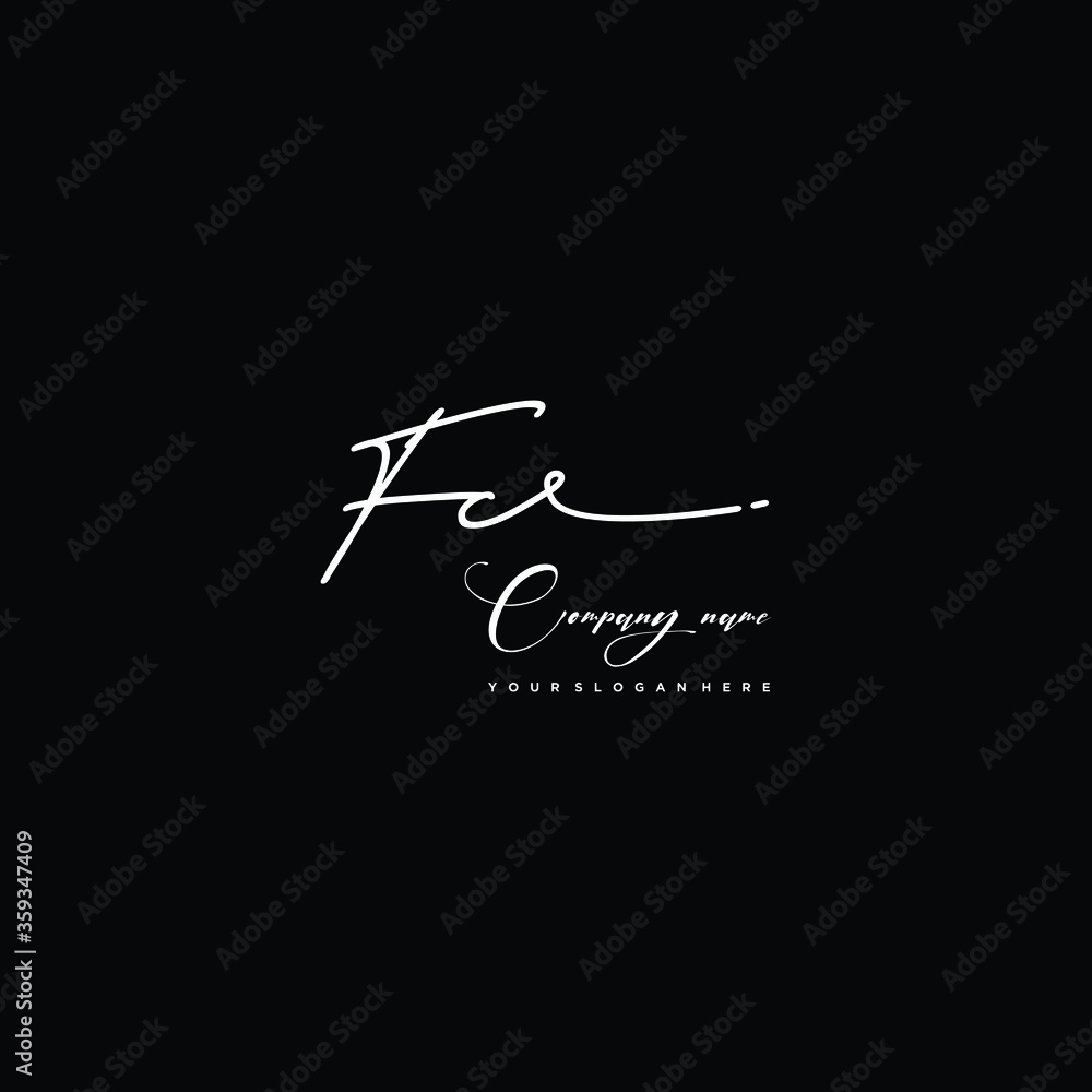 FC initials signature logo. Handwriting logo vector templates. Hand drawn Calligraphy lettering Vector illustration. FC initials signature logo. Handwriting logo vector templates. Hand drawn Calligraphy lettering Vector illustration.