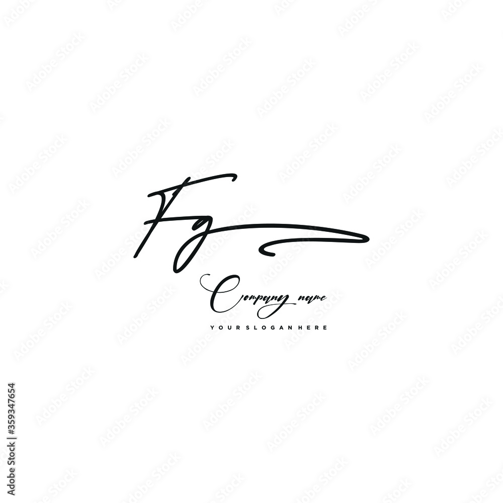 FG initials signature logo. Handwriting logo vector templates. Hand drawn Calligraphy lettering Vector illustration. FG initials signature logo. Handwriting logo vector templates. Hand drawn Calligraphy lettering Vector illustration.