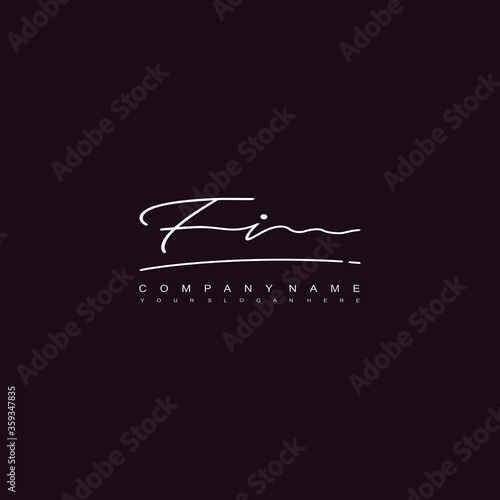 FI initials signature logo. Handwriting logo vector templates. Hand drawn Calligraphy lettering Vector illustration.