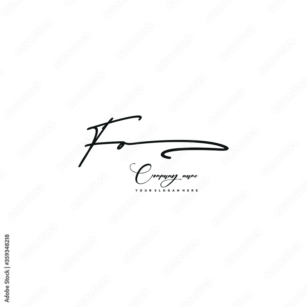 FO initials signature logo. Handwriting logo vector templates. Hand drawn Calligraphy lettering Vector illustration. FO initials signature logo. Handwriting logo vector templates. Hand drawn Calligraphy lettering Vector illustration.