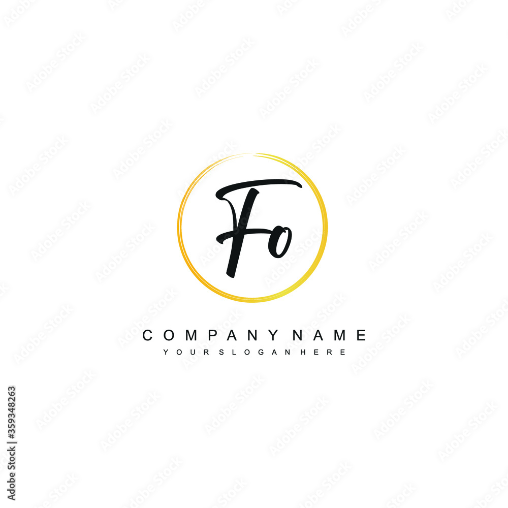 FO initials signature logo. Handwriting logo vector templates. Hand drawn Calligraphy lettering Vector illustration. FO initials signature logo. Handwriting logo vector templates. Hand drawn Calligraphy lettering Vector illustration.
