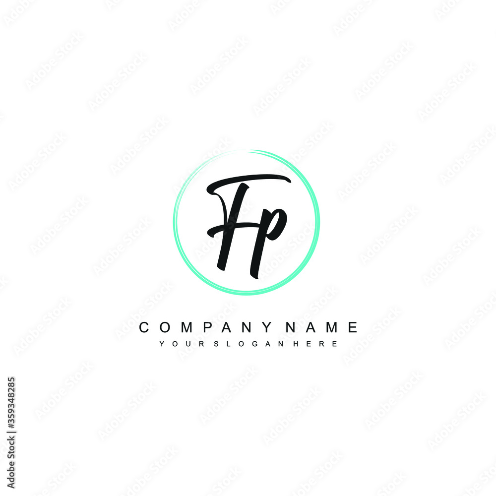 FP initials signature logo. Handwriting logo vector templates. Hand drawn Calligraphy lettering Vector illustration. FP initials signature logo. Handwriting logo vector templates. Hand drawn Calligraphy lettering Vector illustration.