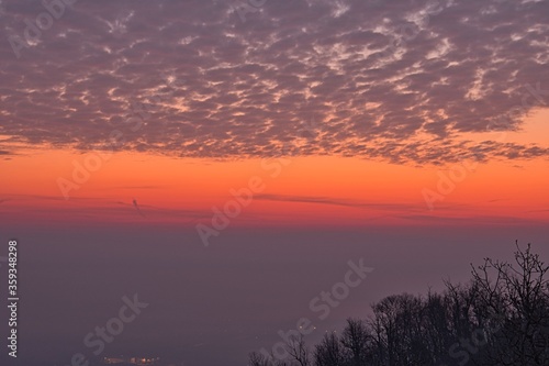 sunrise seen from the Euganean hills