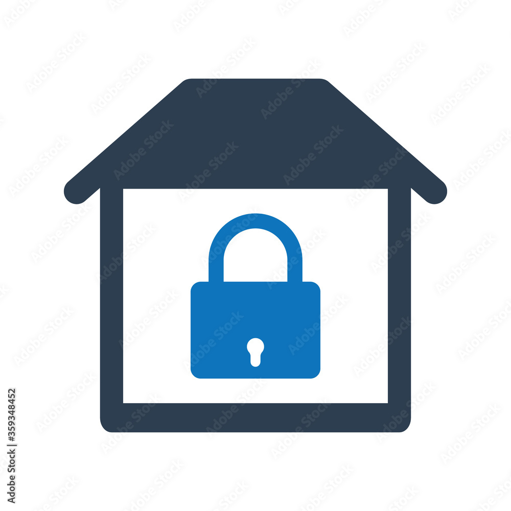 Home lock icon. Home Security Icon, Locked house icon. Home lock icon. Home Security Icon, Locked house icon.