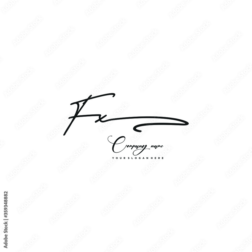 FX initials signature logo. Handwriting logo vector templates. Hand drawn Calligraphy lettering Vector illustration. FX initials signature logo. Handwriting logo vector templates. Hand drawn Calligraphy lettering Vector illustration.